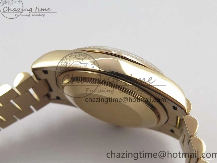 Best Bp RG Crystral 36 Edition 128239 on MOP Bracelet RG President Markers Dial Day-Date Maker White 0319